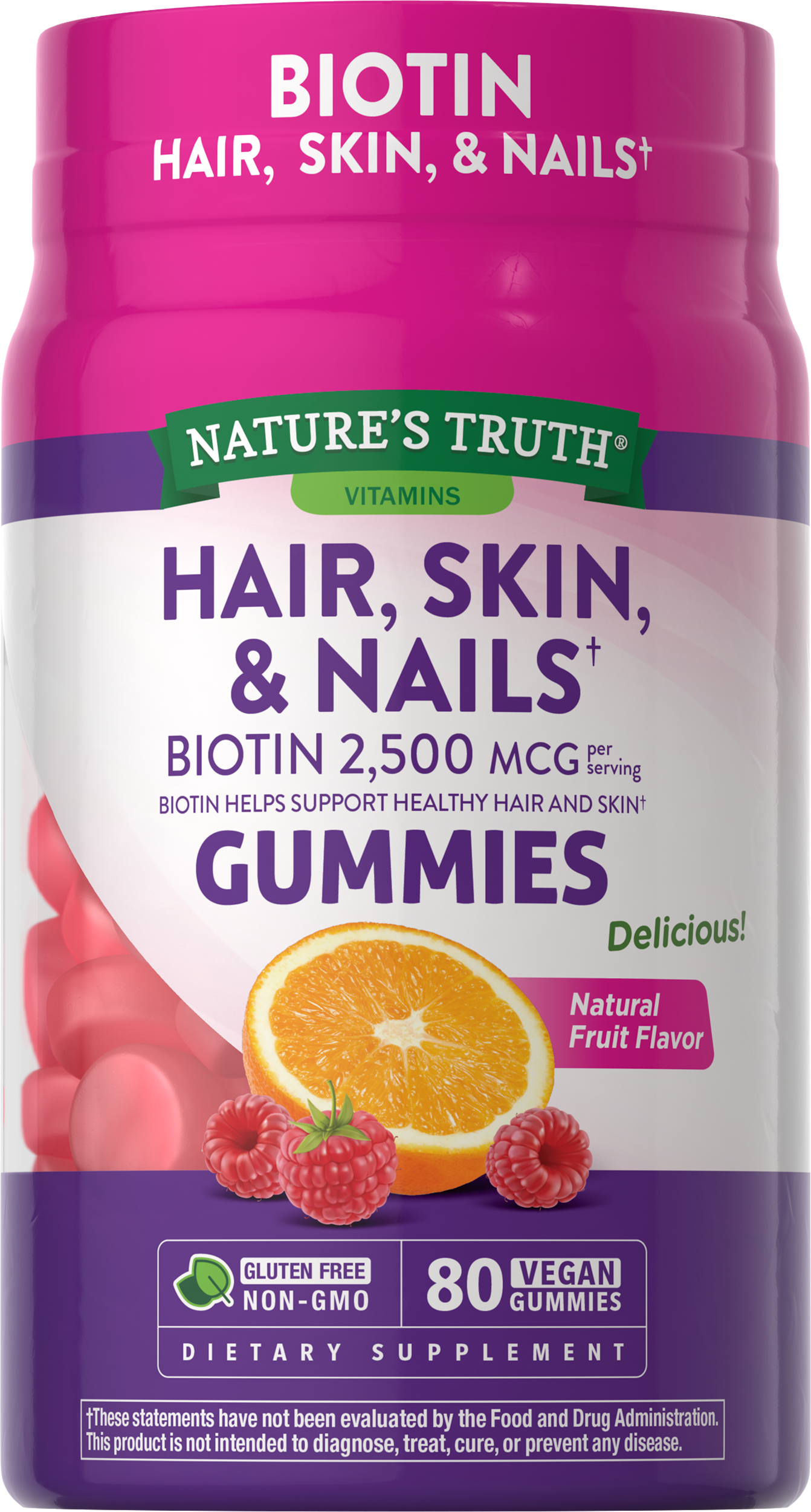 Hair Skin and Nails with 2500 mcg of Biotin