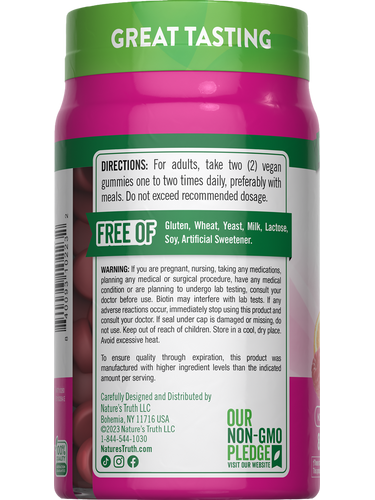 Hair Skin and Nails with 2500 mcg of Biotin