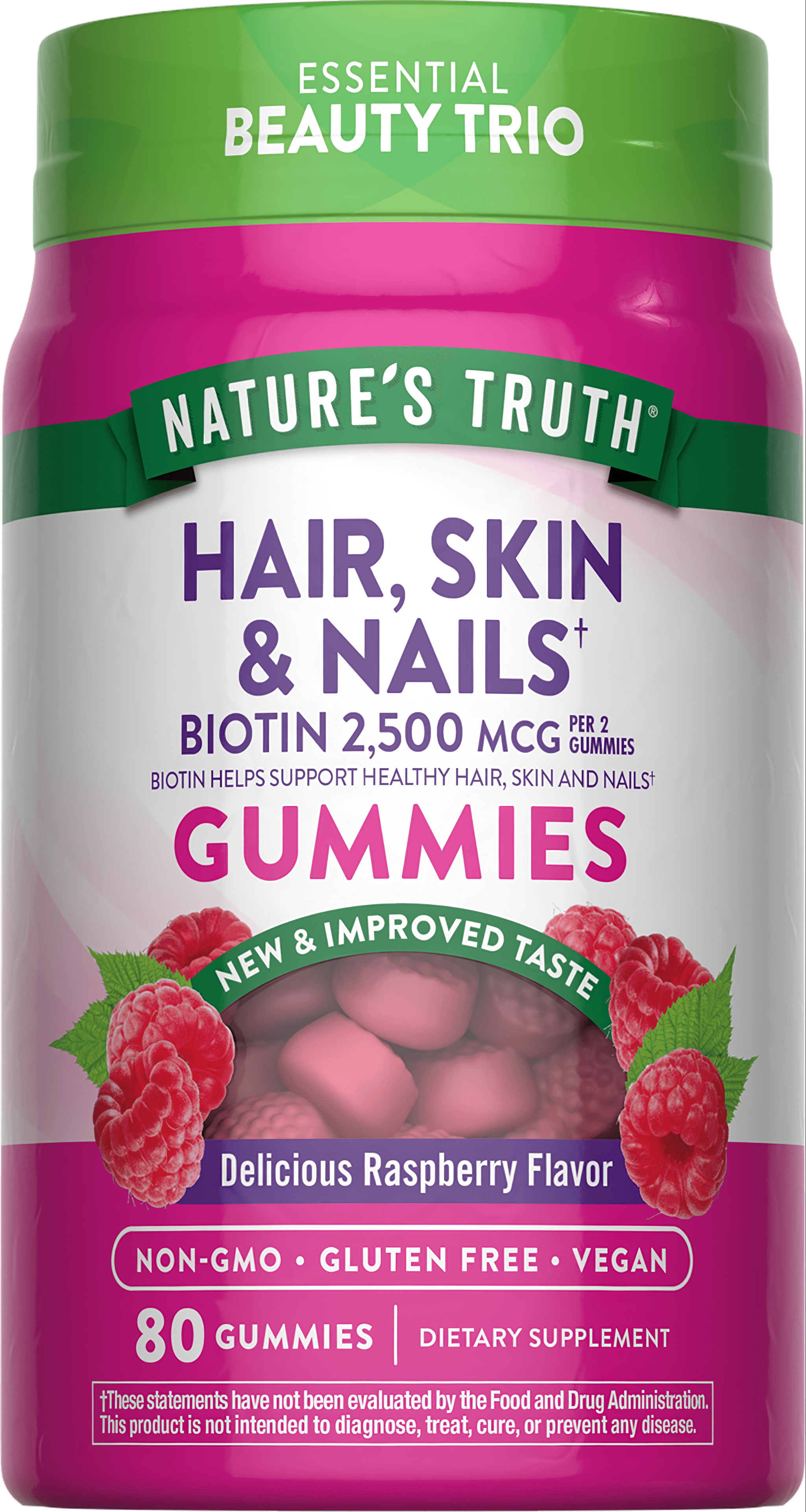 Hair Skin and Nails with 2500 mcg of Biotin