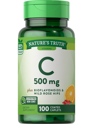 Vitamin C 500 mg with Bioflavonoids, Rose Hips