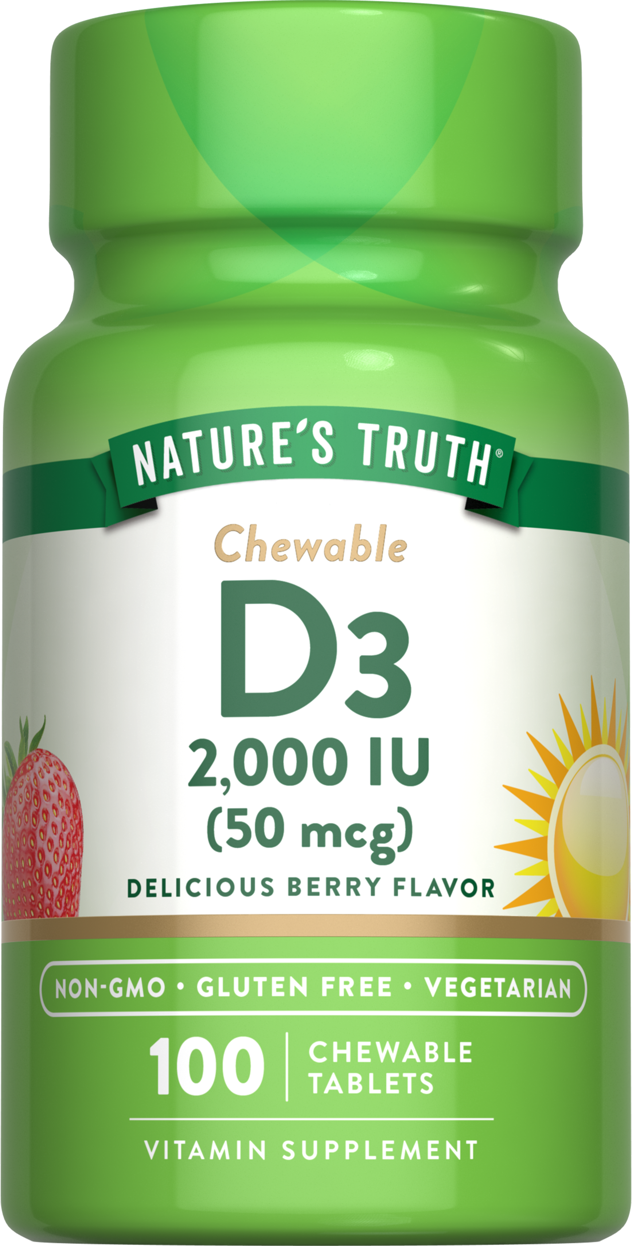 Vitamin D3 2000 IU (50 mcg) Chewables