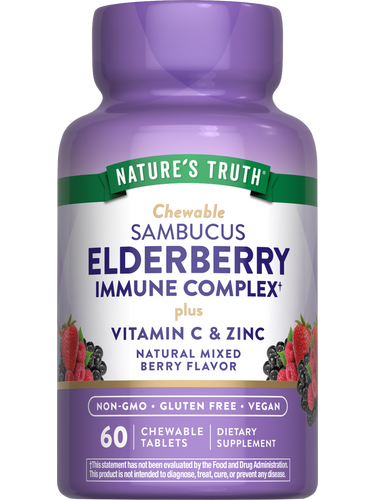 Elderberry Immune Complex with Vitamin C and Zinc | Chewables