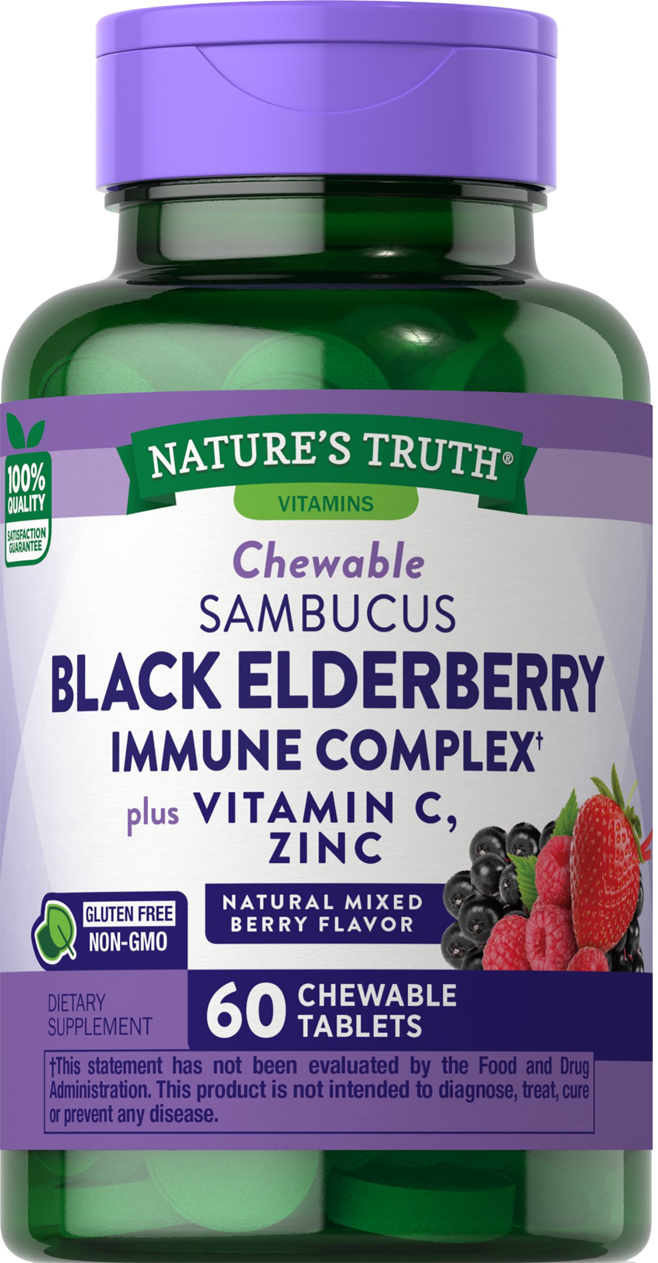 Elderberry Immune Complex with Vitamin C and Zinc | Chewables