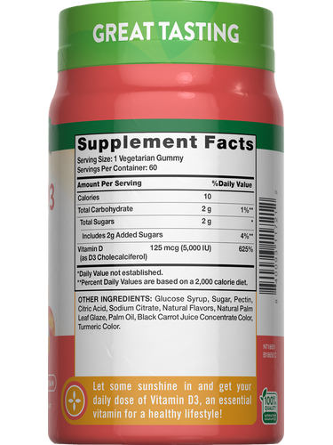 Vitamine D3 5000 UI (125 mcg) | Haute Puissance