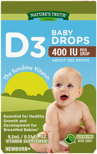 Gotas Líquidas de Vitamina D3 para Bebés 400 UI (10 mcg)