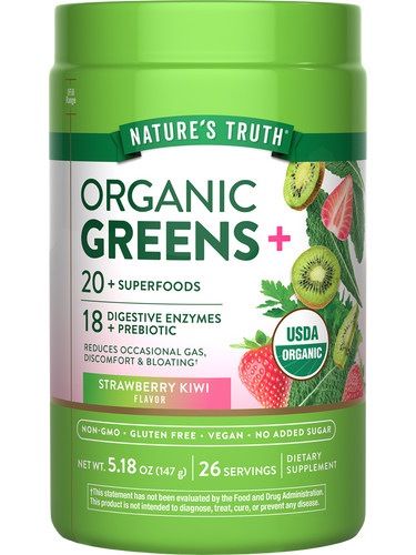 Organic Greens Powder Digestive Enzymes & Prebiotic Blend