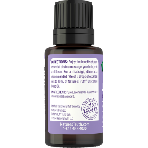15 mL bottle of NT Lavender Oil, pure essential oil from Lavandula x intermedia (Lavandin).