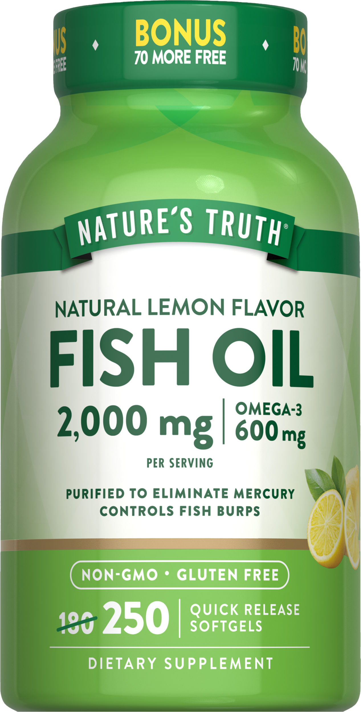 Fish Oil Omega 3 2000 mg | Lemon Flavor