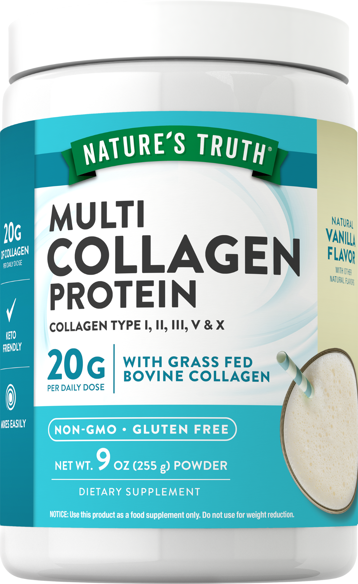 Multi Collagen Protein Powder | Vanilla Flavor