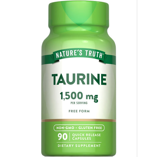 Hand holding a scale displaying a bottle with 90 quick release capsules, each serving providing 1,500 mg.