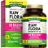Women's Care Raw Flora Probiotic-18: 30 Billion CFU, 18 Live Strains with Cranberry & D-Mannose, 33 Vegan Capsules.