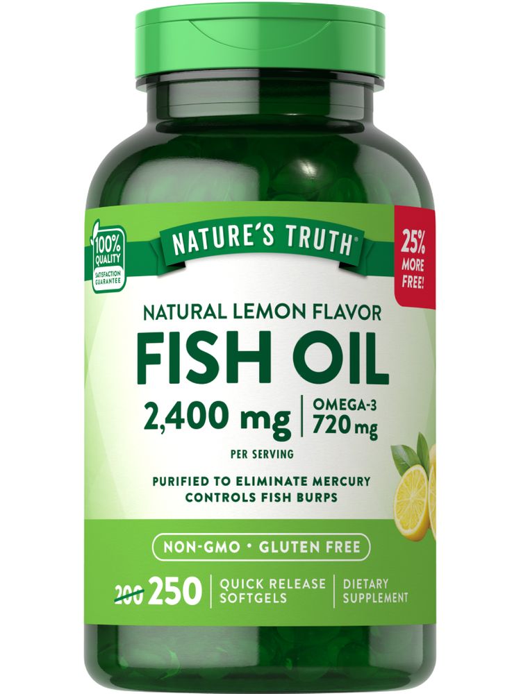 Óleo de Peixe 2400 mg | Sabor Limão
