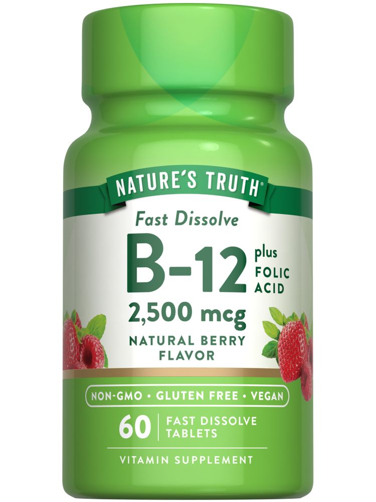 Vitamina B-12 2500 mcg com Ácido Fólico