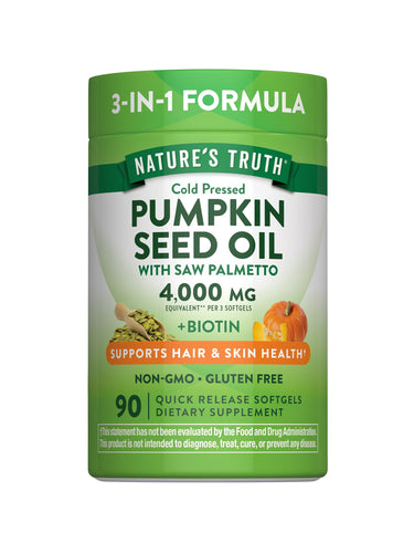 Pumpkin Seed Oil Pills | 90 Softgels