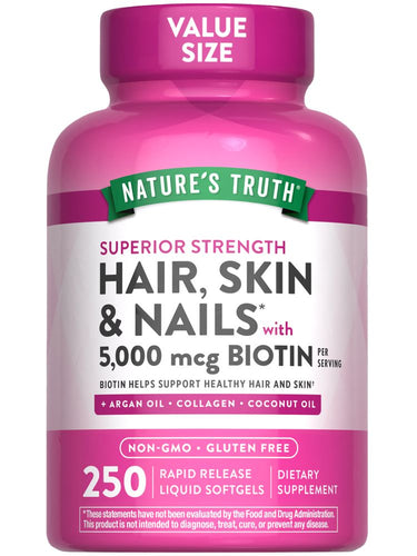 Vitamines pour Cheveux, Peau et Ongles | 5000mcg