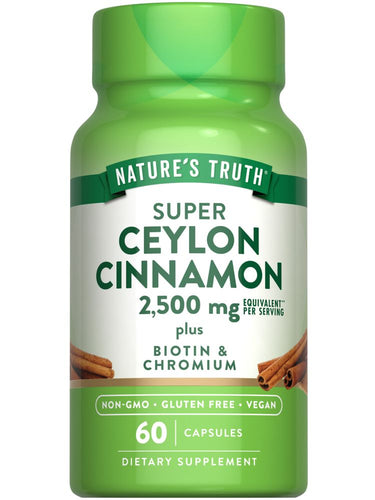 Canela do Ceilão 2500 mg com Biotina e Cromo