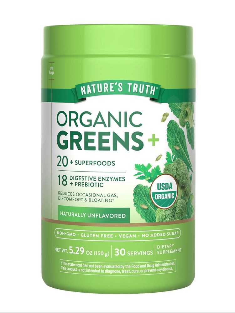 Mélange d'Enzymes Digestives de Légumes Verts Bio et Prébiotiques
