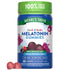 Two red mixed berry Melatonin Gummies from a bottle of 40 are shown.