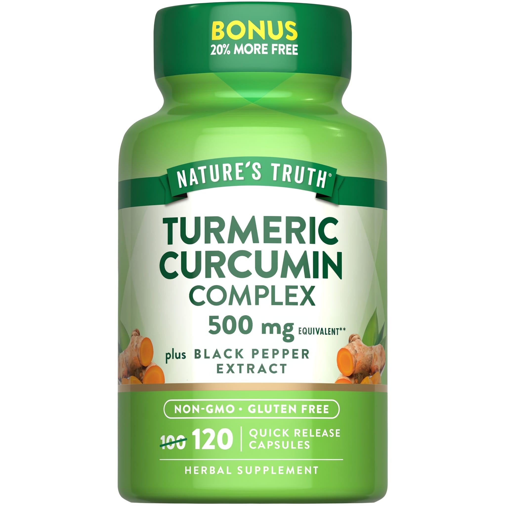 Complexo de Cúrcuma Curcumina com Pimenta Preta | 120 Cápsulas
