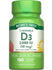 Chewable vitamin D3 tablets, 100 count, 2,000 IU (50 mcg), delicious berry flavor, shown on hand scale.