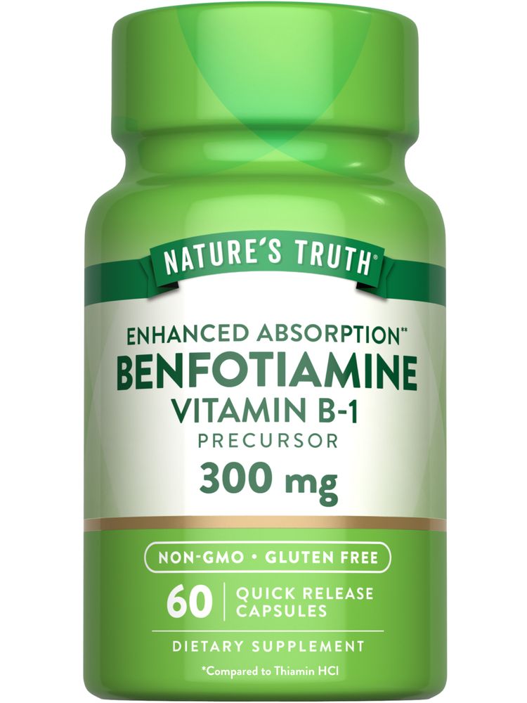 Benfotiamina Vitamina B-1 300 mg | Absorção Aprimorada