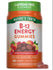 Two round gummies with peach-raspberry flavor, providing B-12 energy boost.