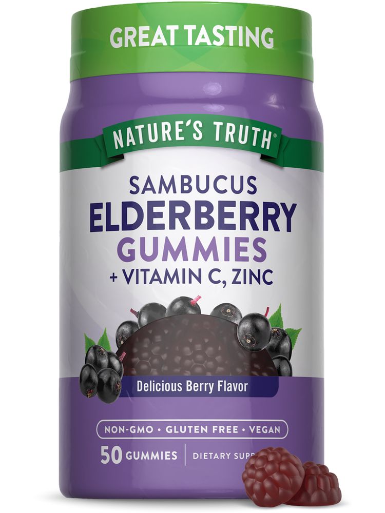 Sambucus Black Elderberry with Vitamin C, Zinc