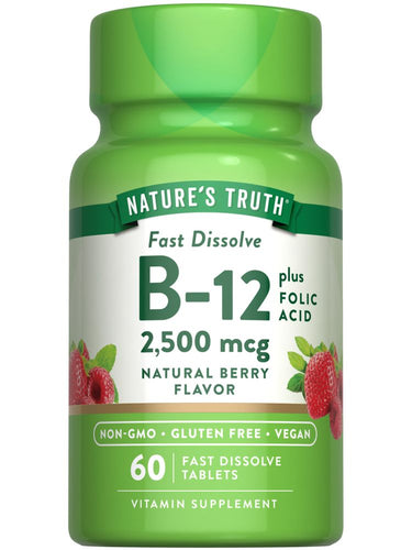 Vitamine B-12 2500 mcg avec Acide Folique