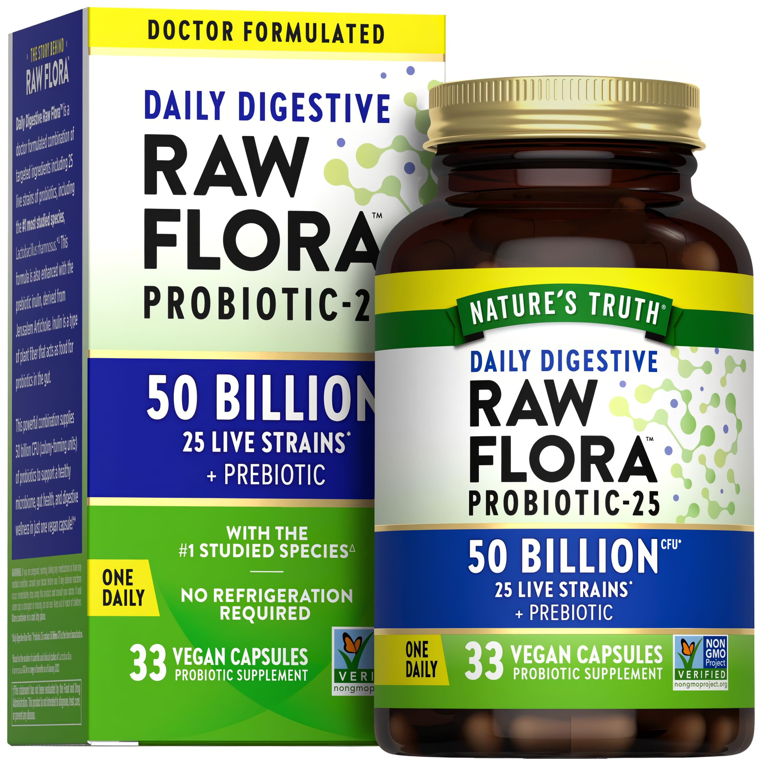 Raw Flora Daily Digestive Probiotic 50 Billion