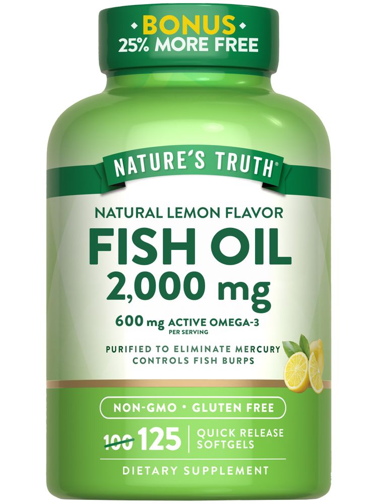 Fish Oil Omega 3 2000 mg | Lemon Flavor