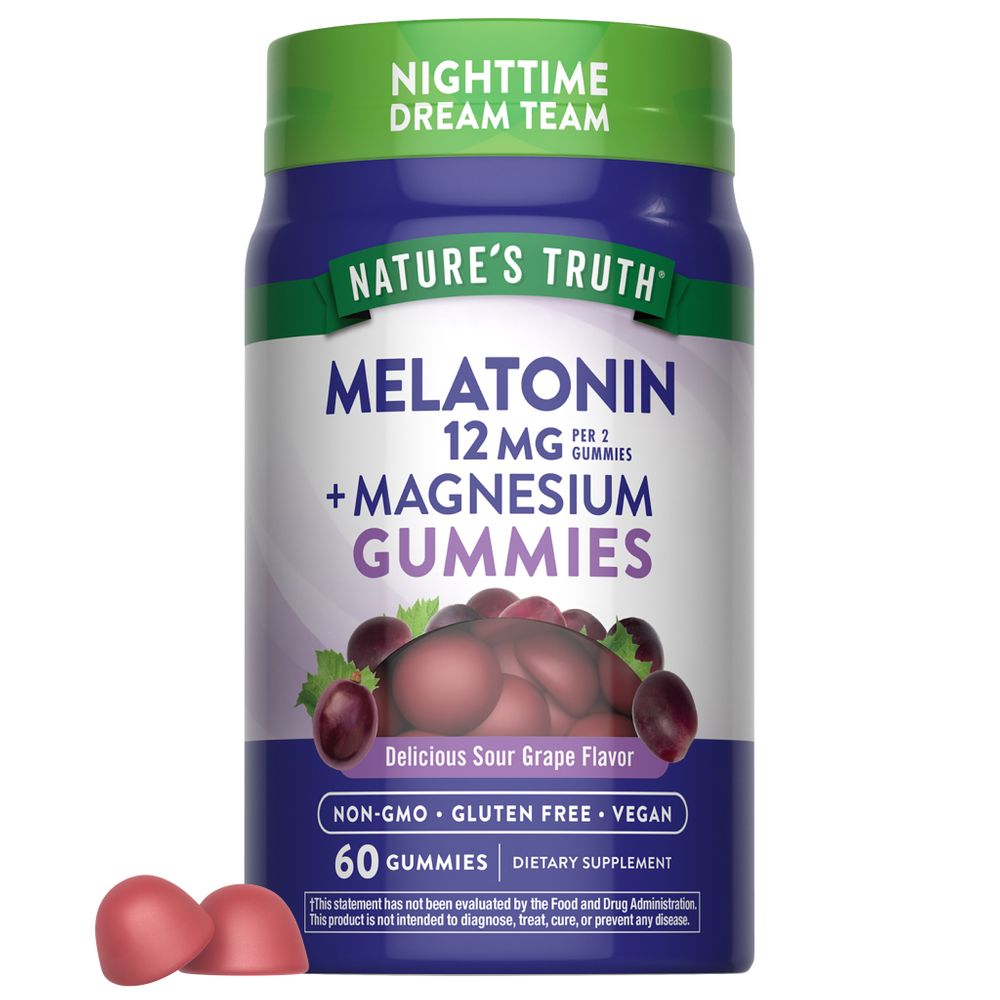 Melatonin with Magnesium Gummies | 12mg