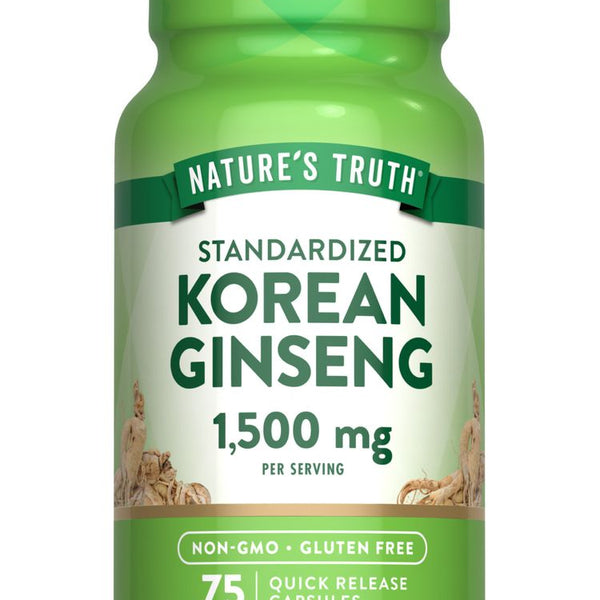 Korean Ginseng 1500 mg - 75 Quick Release Capsules