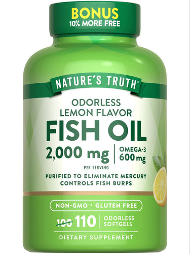 Fish Oil 2000 mg Odorless | Lemon Flavor