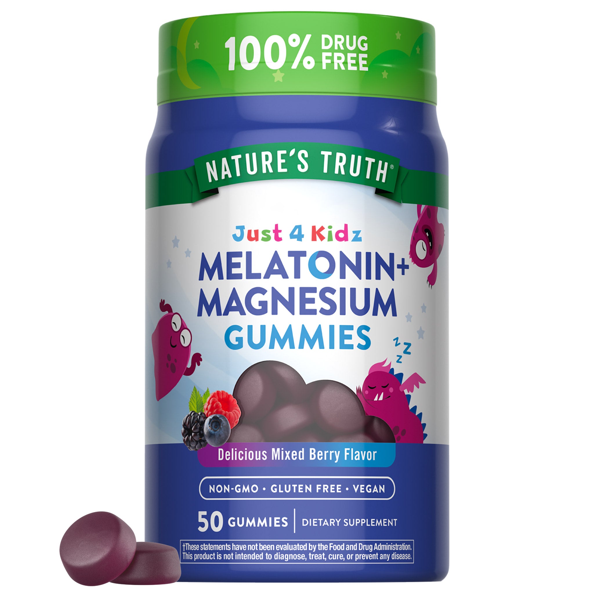 Kids Melatonin & Magnesium Gummies | Mixed Berry Flavor