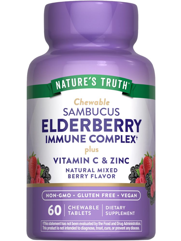 Elderberry Immune Complex with Vitamin C and Zinc | Chewables