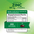 Zinc 50mg Supplement | with Vitamin C