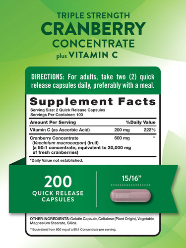 Cranberry Concentrate Pills | plus Vitamin C