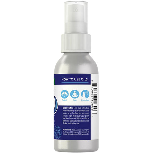 NT Goodnite Spray 2.4 oz bottle showing directions for Topical, Yoga, Aroma Spray use, and listed ingredients.