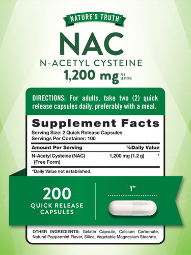 NAC N-Acetyl Cysteine | 1,200mg