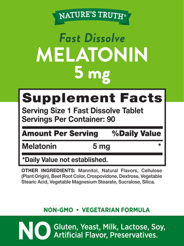 Melatonin 5 mg | 180 Tablets (2 X 90 Twin Pack)