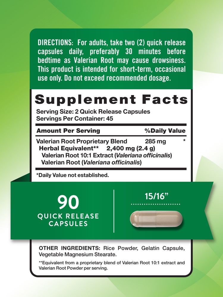 Valerian Root | 90 Capsules