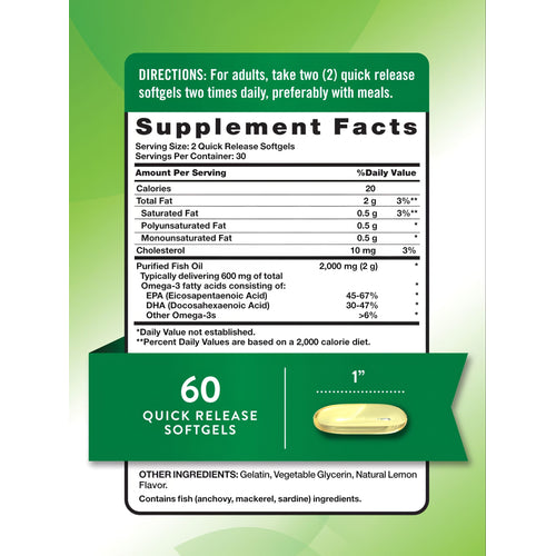 A 1-inch Quick Release Softgel capsule resting on a hand-held scale.