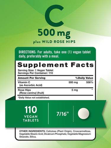 Vitamin C 500 mg with Rose Hips