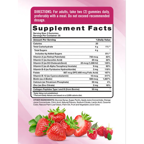 Bulk display of red, strawberry-shaped gummies, both whole and halved, on a scale.