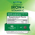 A single vegan-coated tablet, half an inch in size, shown on a hand scale, emphasizing its small and compact form.