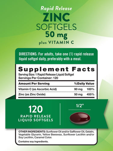 Zinc 50 mg with Vitamin C