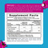 Supplement Facts panel for Kids Magnesium Berry Gummies, containing 50 gummies.