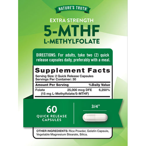 A white quick release capsule, 3/4 inch long, is shown on a hand scale to emphasize its size and measurement.
