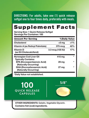 Norwegian Cod Liver Oil with EPA, DHA