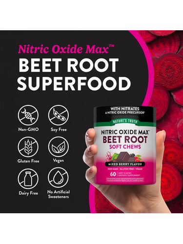 Beet Root Chews | 60 Vegan Soft Chews